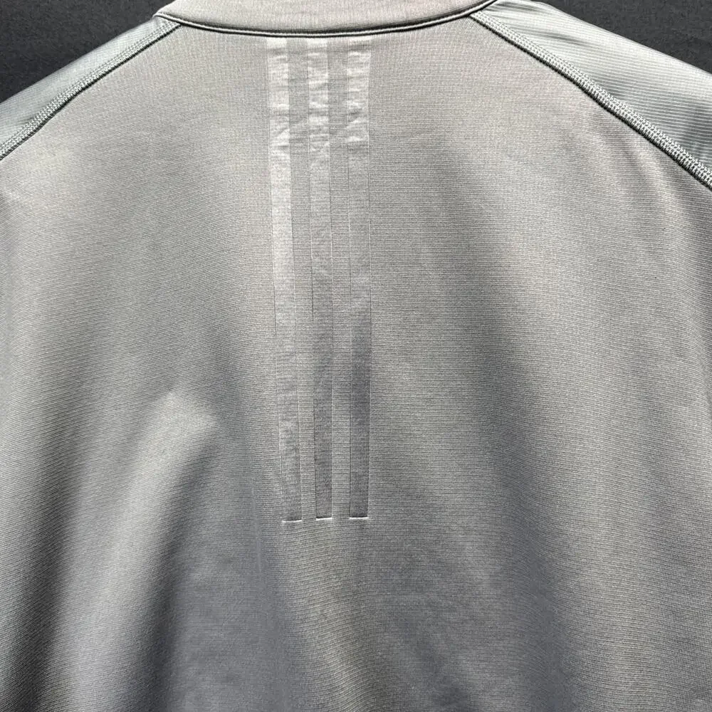 Adidas Jacket Mens XL Gray Climaheat Golf Full Zip Performance Layer Athletic